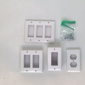 White light switch and electrical covers.